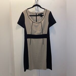 Marc by Marc Jacobs Colorblock Wool Blend Sheath Dress Scoop Neck Size 8